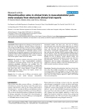 Báo cáo y học: "Discontinuation rates in clinical trials in musculoskeletal pain: meta-analysis from etoricoxib clinical trial reports"