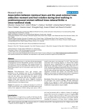 Báo cáo y học: " Association between meniscal tears and the peak external knee adduction moment and foot rotation during level walking in postmenopausal women without knee osteoarthritis: a cross-sectional study"