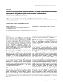 Báo cáo y học: "Suppression of bone morphogenetic protein inhibitors promotes osteogenic differentiation: therapeutic implications"