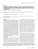 Báo cáo y học: "Targeting histone deacetylase activity in rheumatoid arthritis and asthma as prototypes of inflammatory disease: should we keep our HATs on"