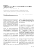Báo cáo y học: "Are biologics more effective than classical disease-modifying antirheumatic drugs"