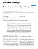 Báo cáo khoa học: "  Radiosensitizers in cervical cancer. Cisplatin and beyond Myrna Candelaria1, Alicia Garcia-Arias1, Lucely Cetina1 "