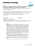 Báo cáo khoa học: "  Dosimetric comparison of Helical Tomotherapy and Gamma Knife Stereotactic Radiosurgery for single brain metastasis"