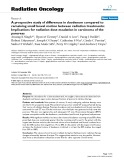 Báo cáo khoa học: " A prospective study of differences in duodenum compared to remaining small bowel motion between radiation treatments: Implications for radiation dose escalation in carcinoma of the pancreas"