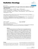 Báo cáo khoa học: " Concurrent capecitabine and upper abdominal radiation therapy is well tolerated"