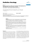 Báo cáo khoa học: " Range accuracy in carbon ion treatment planning based on CT-calibration with real tissue samples"