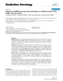 Báo cáo khoa học: " Influence of different treatment techniques on radiation dose to the LAD coronary artery"