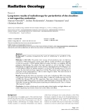 Báo cáo khoa học: " Long-term results of radiotherapy for periarthritis of the shoulder: a retrospective evaluation"