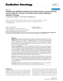 Báo cáo khoa học: "  Validity and reliability testing of two instruments to measure breast cancer patients' concerns and information needs relating to radiation therapy"