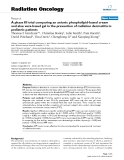 Báo cáo khoa học: "  A phase III trial comparing an anionic phospholipid-based cream and aloe vera-based gel in the prevention of radiation dermatitis in pediatric patients"