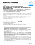 Báo cáo khoa học: "In vitro studies on the modification of low-dose hyper-radiosensitivity in prostate cancer cells by incubation with genistein and estradiol"