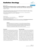 Báo cáo khoa học: " Extraneural metastases from cranial meningioma: a case report"