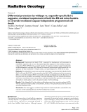 Báo cáo khoa học: "  Differential protection by wildtype vs. organelle-specific Bcl-2 suggests a combined requirement of both the ER and mitochondria in ceramide-mediated caspase-independent programmed cell death"