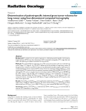 Báo cáo khoa học: "Determination of patient-specific internal gross tumor volumes for lung cancer using four-dimensional computed tomography"