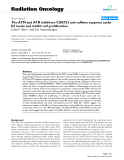 Báo cáo khoa học: "  The ATM and ATR inhibitors CGK733 and caffeine suppress cyclin D1 levels and inhibit cell proliferation"