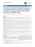 Báo cáo khoa học: "Volumetric modulated arc therapy is superior to conventional intensity modulated radiotherapy a comparison among prostate cancer patients treated in an Australian centre"
