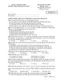 ĐỀ THI THỬ TN THPT Môn thi : Vật Lí - TRƯỜNG THPT TRẦN QUỐC TOẢN