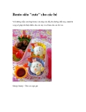 Bento siêu "cute" cho các bé