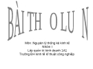 Bài thảo luận nguyên lý thống kê kinh tế