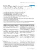 Báo cáo y học: "Prognostic factors of 10-year radiographic outcome in early rheumatoid arthritis: a prospective study"