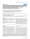 Báo cáo y học: " Effects of cyclophosphamide on pulmonary function in patients with scleroderma and interstitial lung disease: a systematic review and meta-analysis of randomized controlled trials and observational prospective cohort studies"