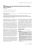 Báo cáo y học: "Fibromyalgia and sleep-disordered breathing: the missing link author’s response"