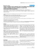 Báo cáo y học: "Vastus medialis cross-sectional area is positively associated with patella cartilage and bone volumes in a pain-free community-based population"