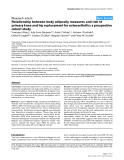 Báo cáo y học: " Relationship between body adiposity measures and risk of primary knee and hip replacement for osteoarthritis: a prospective cohort study"