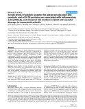 Báo cáo y học: "erum levels of soluble receptor for advanced glycation end products and of S100 proteins are associated with inflammatory, autoantibody, and classical risk markers of joint and vascular damage in rheumatoid arthritis"