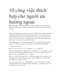 10 công việc thích hợp cho người ưa hướng ngoại 