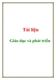 Tài liệu  Giáo dục và phát triển