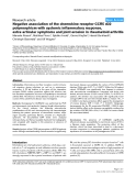 Báo cáo y học: "Negative association of the chemokine receptor CCR5 d32 polymorphism with systemic inflammatory response, extra-articular symptoms and joint erosion in rheumatoid arthritis"