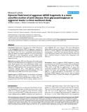 Báo cáo y học: "Synovial fluid level of aggrecan ARGS fragments is a more sensitive marker of joint disease than glycosaminoglycan or aggrecan levels: a cross-sectional study"