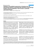 Báo cáo y học: "Apoptotic cell-mediated suppression of streptococcal cell wall-induced arthritis is associated with alteration of macrophage function and local regulatory T-cell increase: a potential cell-based therapy"