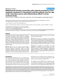 Báo cáo y học: "Methotrexate therapy associates with reduced prevalence of the metabolic syndrome in rheumatoid arthritis patients over the age of 60- more than just an anti-inflammatory effect? A cross sectional study"