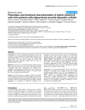 Báo cáo y học: "Phenotypic and functional characterization of switch memory B cells from patients with oligoarticular juvenile idiopathic arthritis"