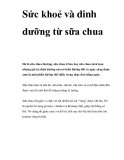 Sức khoẻ và dinh dưỡng từ sữa chua  