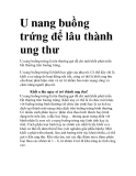 U nang buồng trứng để lâu thành ung thư 