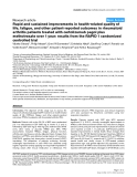 Báo cáo y học: "Rapid and sustained improvements in health-related quality of life, fatigue, and other patient-reported outcomes in rheumatoid arthritis patients treated with certolizumab pegol plus methotrexate over 1 year: results from the RAPID 1 randomized controlled trial"