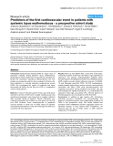 Báo cáo y học: "Predictors of the first cardiovascular event in patients with systemic lupus erythematosus - a prospective cohort study"