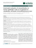 Báo cáo y học: "Automated evaluation of autoantibodies on human epithelial-2 cells as an approach to standardize cell-based immunofluorescence tests"