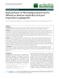Báo cáo y học: "Brain perfusion in fibromyalgia patients and its differences between responders and poor responders to gabapentin"