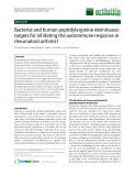 Báo cáo y học: "Bacterial and human peptidylarginine deiminases: targets for inhibiting the autoimmune response in rheumatoid arthritis"