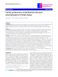 Báo cáo y học: "Partial pulmonary embolization disrupts alveolarization in fetal sheep"