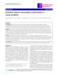 Báo cáo y học: "Exhaled carbon monoxide in asthmatics: a meta-analysis Research"