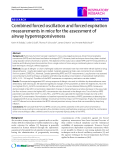 Báo cáo y học: " Combined forced oscillation and forced expiration measurements in mice for the assessment of airway hyperresponsiveness"