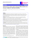 Báo cáo y học: " Azithromycin attenuates airway inflammation in a mouse model of viral bronchiolitis"