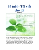 19 tuổi - Tôi viết cho tôi 