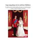 Sang trọng phong cách áo cưới Kate Middleton