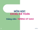 Bài giảng Excel kế toán